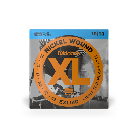 D'Addario Nickel Wound EXL140 Light Top/Heavy Bottom 10-52