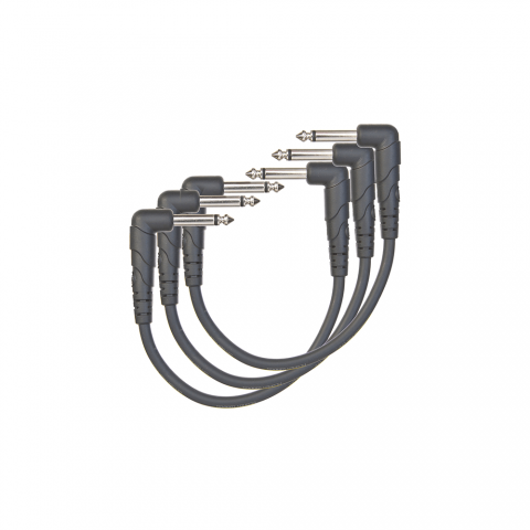 D'Addario's Classic Series Patch Cables - Right To Right 6" 3 Pack