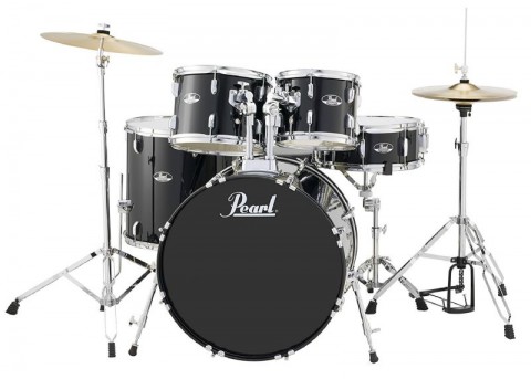 Pearl Roadshow 5-Piece Drum Set - Jet Black