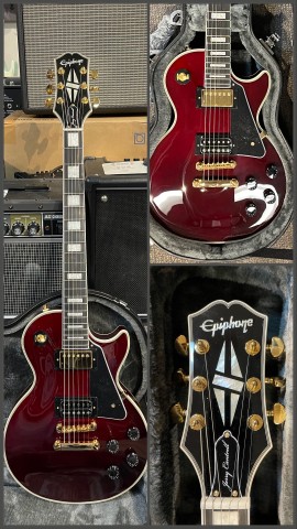 Epiphone Jerry Cantrell Wino Les Paul Custom Outfit - Dark Wine Red