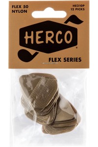  Herco Flex 50 .65mm Gold Nylon Guitar Picks 12-Pack 