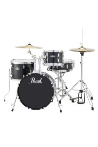 Pearl Roadshow Drum Kit w/18,10,14, Snare Drum, Hardware & Cymbals - Jet Black